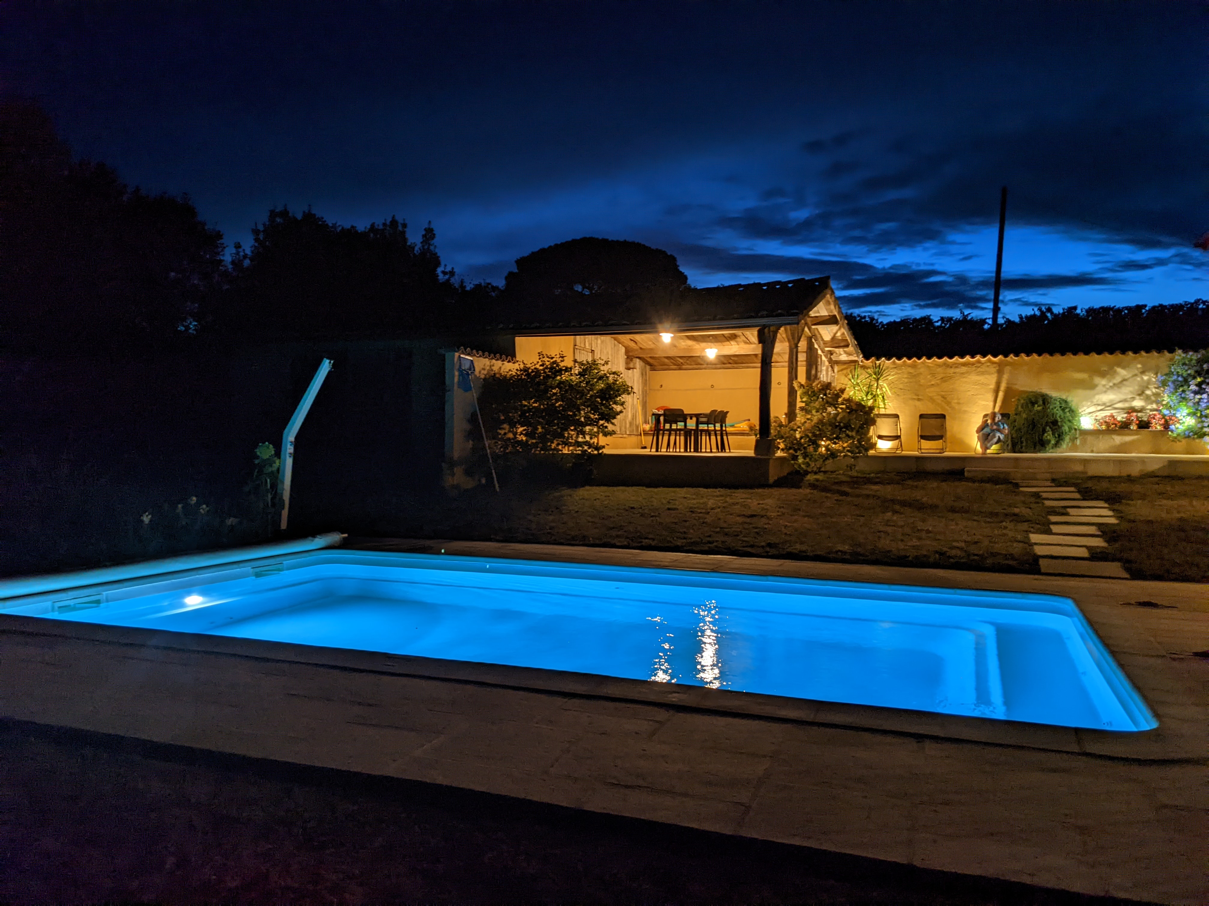 Pool at night