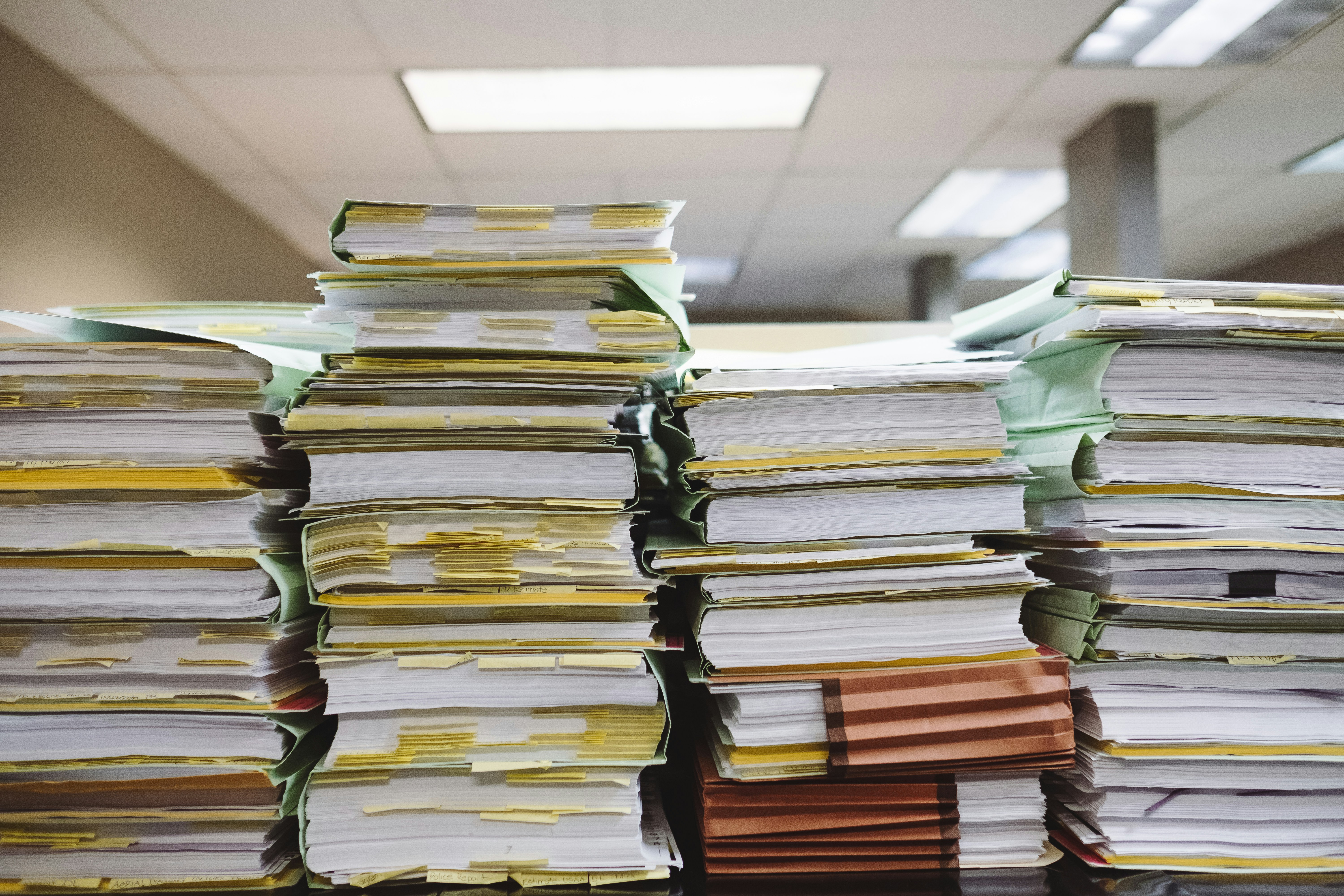 A mountain of paperwork